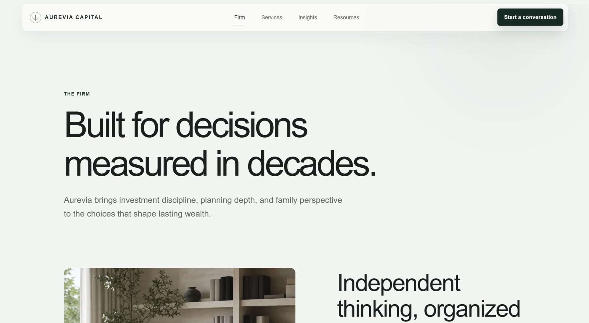Firm page layout