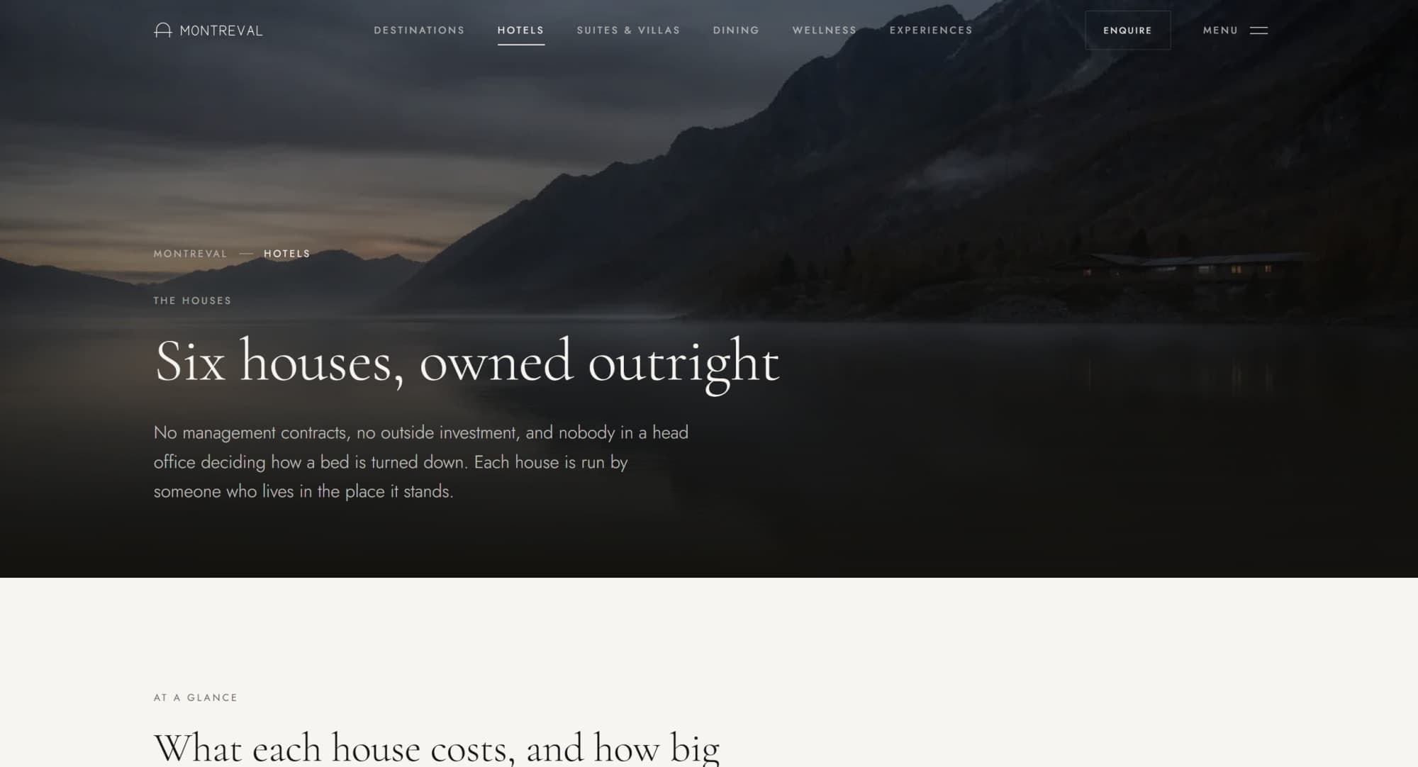 Hotels overview page