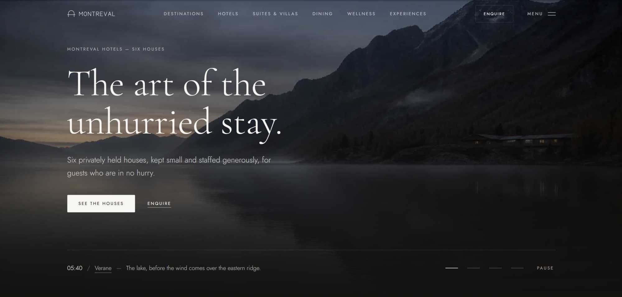 Montreval Hotels homepage hero