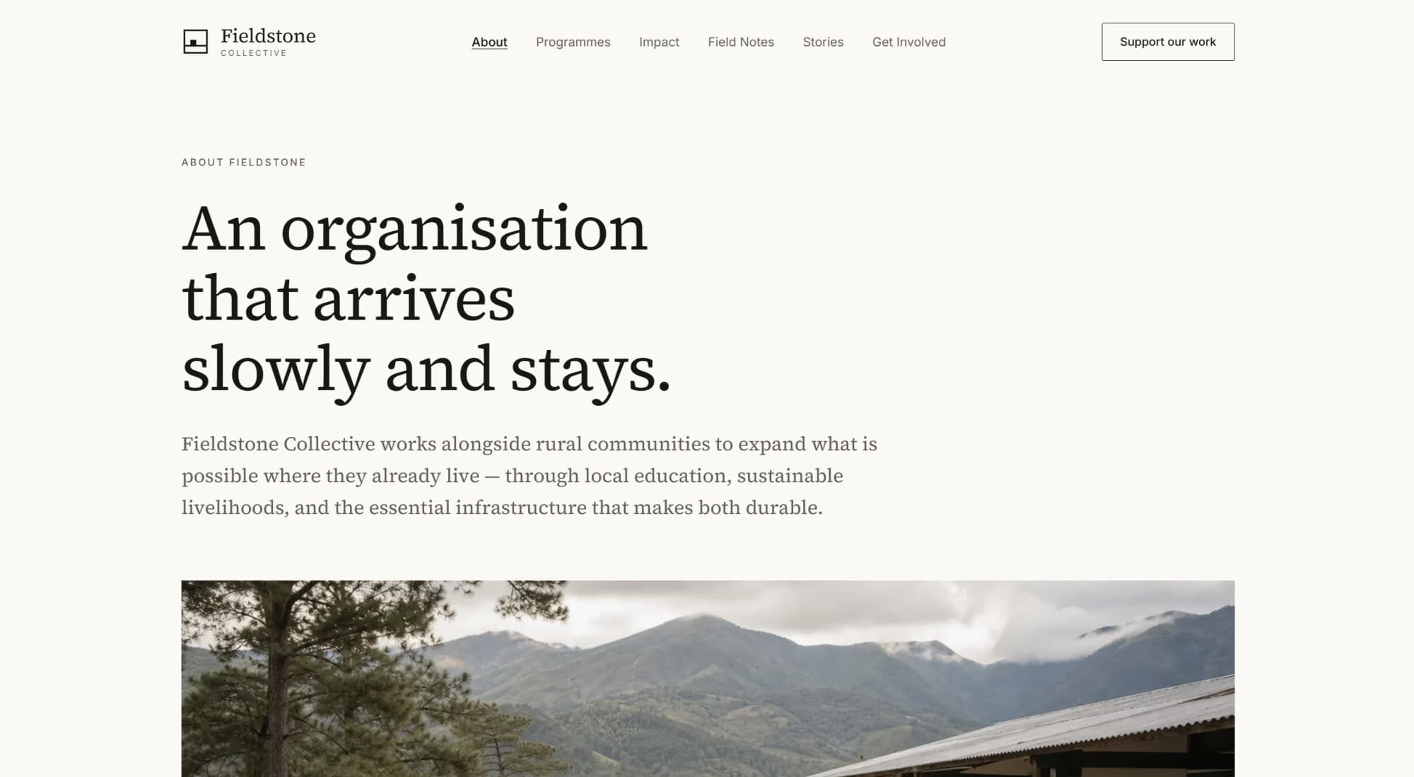 About page layout